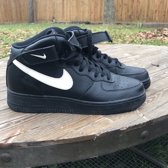 air force 1 low black leather pack